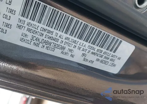 2019 Jeep Compass Sport 4X4 from USA, damaged, VIN 3C4NJDABXKT835300
